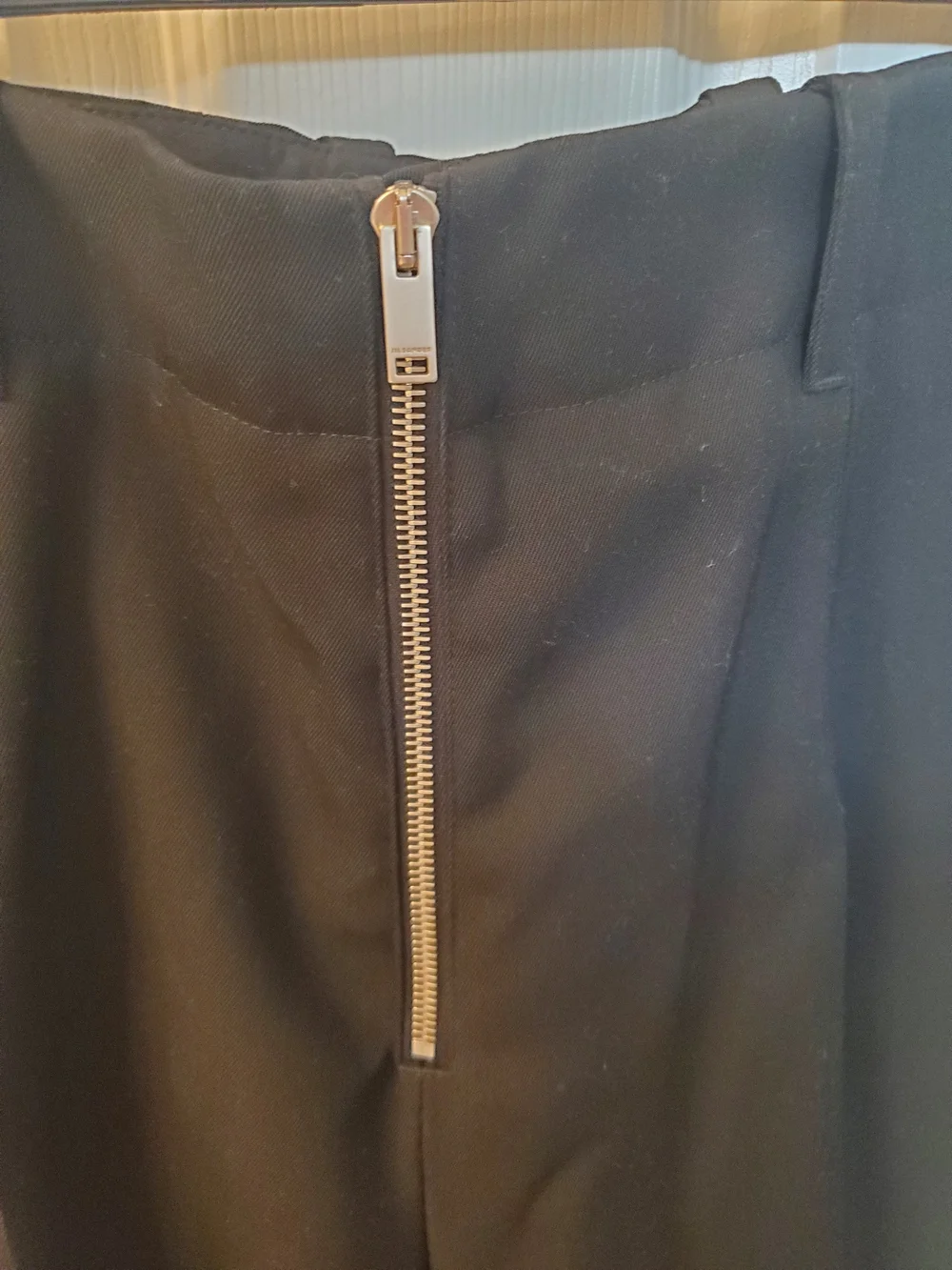 Jil Sander Black Zip-Front Tailored Trousers